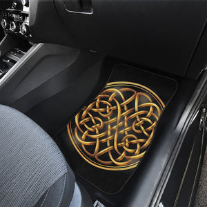 Golden Celtic Knot Print Front Car Floor Mats