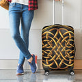 Golden Celtic Knot Print Luggage Cover