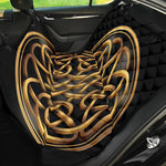 Golden Celtic Knot Print Pet Car Back Seat Cover