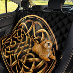 Golden Celtic Knot Print Pet Car Back Seat Cover