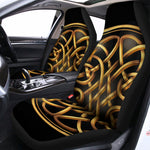 Golden Celtic Knot Print Universal Fit Car Seat Covers