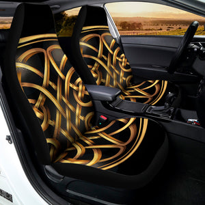 Golden Celtic Knot Print Universal Fit Car Seat Covers