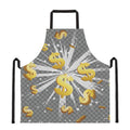 Golden Dollar Sign Explosion Print Apron