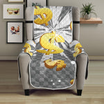 Golden Dollar Sign Explosion Print Armchair Protector