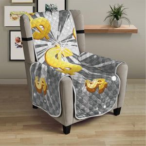 Golden Dollar Sign Explosion Print Armchair Protector