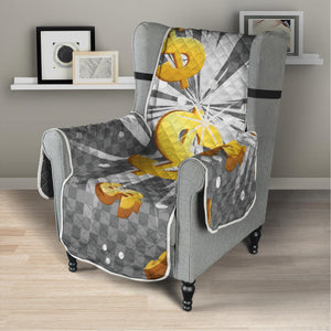 Golden Dollar Sign Explosion Print Armchair Protector