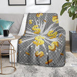 Golden Dollar Sign Explosion Print Blanket