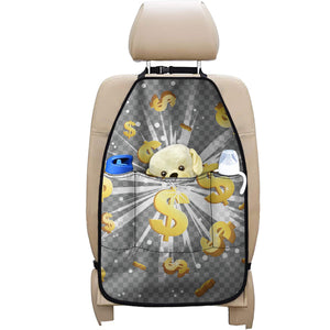 Golden Dollar Sign Explosion Print Car Seat Organizers