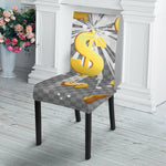 Golden Dollar Sign Explosion Print Dining Chair Slipcover