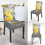 Golden Dollar Sign Explosion Print Dining Chair Slipcover