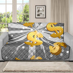 Golden Dollar Sign Explosion Print Futon Protector