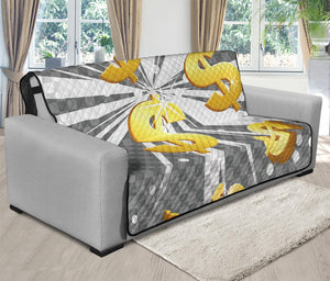 Golden Dollar Sign Explosion Print Futon Protector