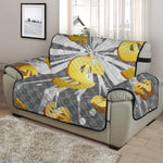 Golden Dollar Sign Explosion Print Half Sofa Protector