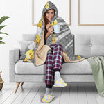 Golden Dollar Sign Explosion Print Hooded Blanket