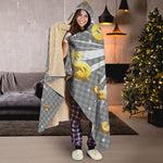 Golden Dollar Sign Explosion Print Hooded Blanket