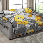 Golden Dollar Sign Explosion Print Loveseat Protector