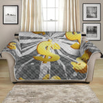 Golden Dollar Sign Explosion Print Loveseat Protector