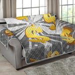 Golden Dollar Sign Explosion Print Loveseat Protector