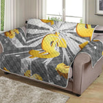 Golden Dollar Sign Explosion Print Loveseat Protector