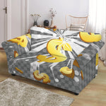 Golden Dollar Sign Explosion Print Loveseat Slipcover