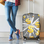 Golden Dollar Sign Explosion Print Luggage Cover