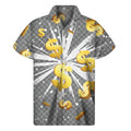 Golden Dollar Sign Explosion Print Men's Short Sleeve Shirt