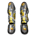 Golden Dollar Sign Explosion Print Muay Thai Shin Guards