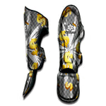 Golden Dollar Sign Explosion Print Muay Thai Shin Guard
