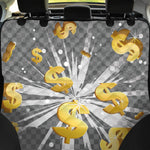 Golden Dollar Sign Explosion Print Pet Car Back Seat Cover