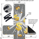 Golden Dollar Sign Explosion Print Recliner Protector