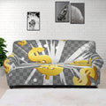 Golden Dollar Sign Explosion Print Sofa Cover