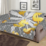 Golden Dollar Sign Explosion Print Sofa Protector