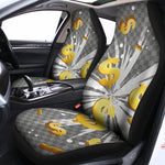 Golden Dollar Sign Explosion Print Universal Fit Car Seat Covers