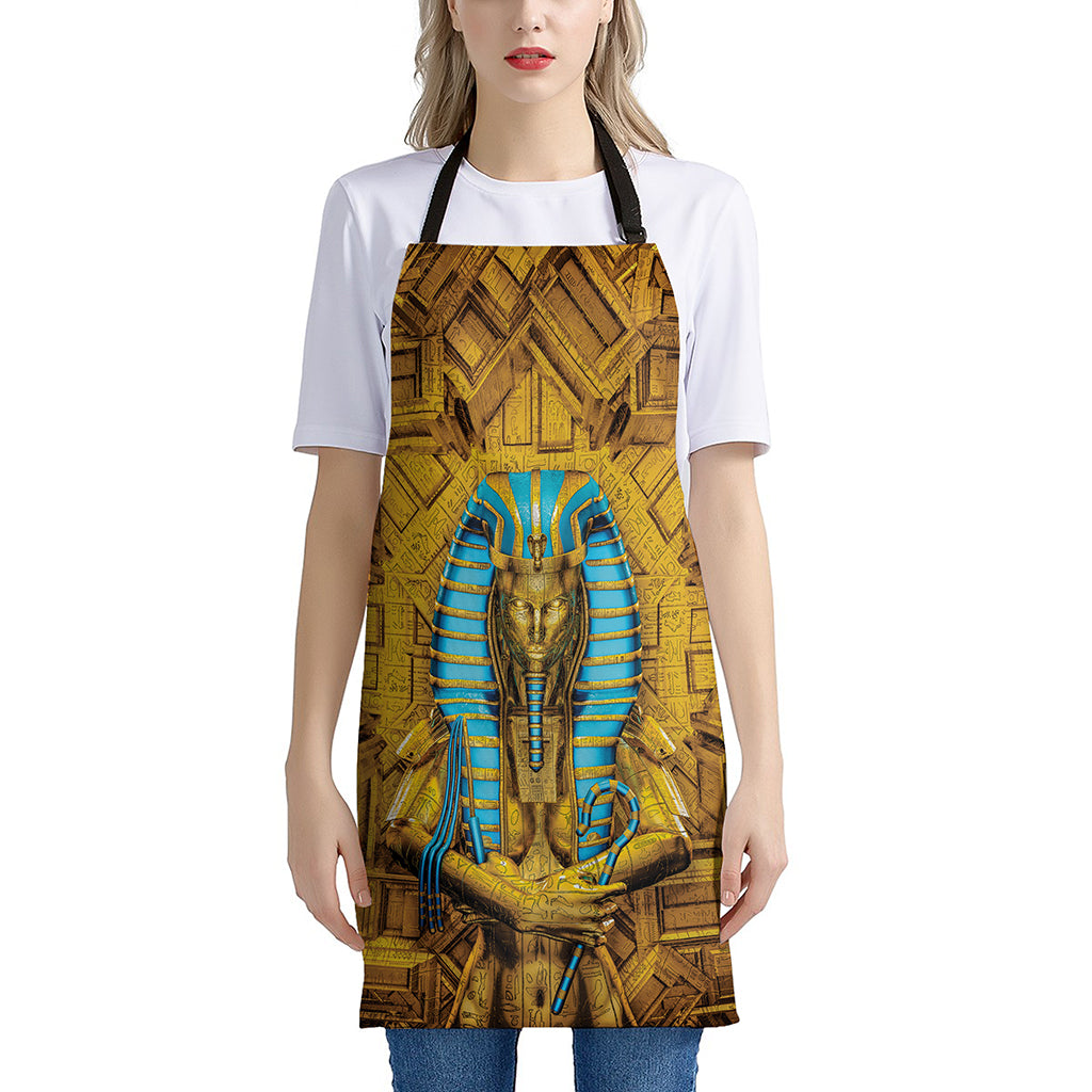 Golden Egyptian Pharaoh Print Apron