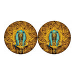 Golden Egyptian Pharaoh Print Car Coasters