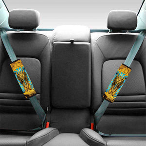 Golden Egyptian Pharaoh Print Car Seat Belt Covers