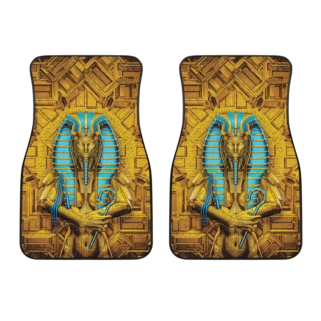 Golden Egyptian Pharaoh Print Front Car Floor Mats