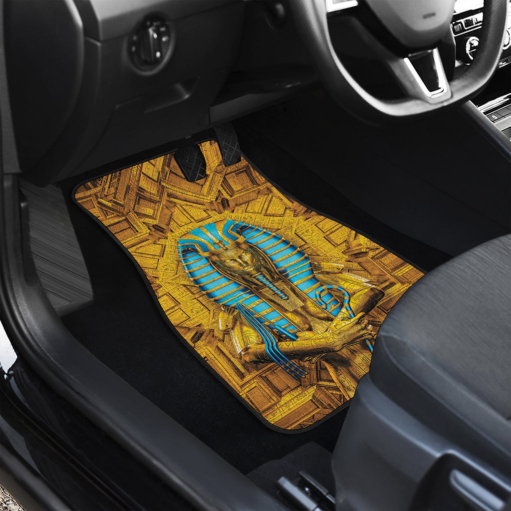 Golden Egyptian Pharaoh Print Front Car Floor Mats