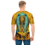 Golden Egyptian Pharaoh Print Men's T-Shirt