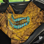 Golden Egyptian Pharaoh Print Pet Car Back Seat Cover