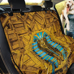 Golden Egyptian Pharaoh Print Pet Car Back Seat Cover