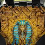 Golden Egyptian Pharaoh Print Pet Car Back Seat Cover