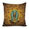 Golden Egyptian Pharaoh Print Pillow Cover