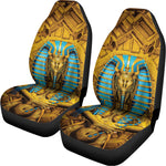 Golden Egyptian Pharaoh Print Universal Fit Car Seat Covers