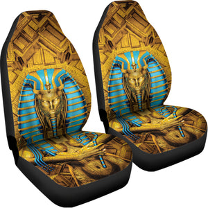 Golden Egyptian Pharaoh Print Universal Fit Car Seat Covers