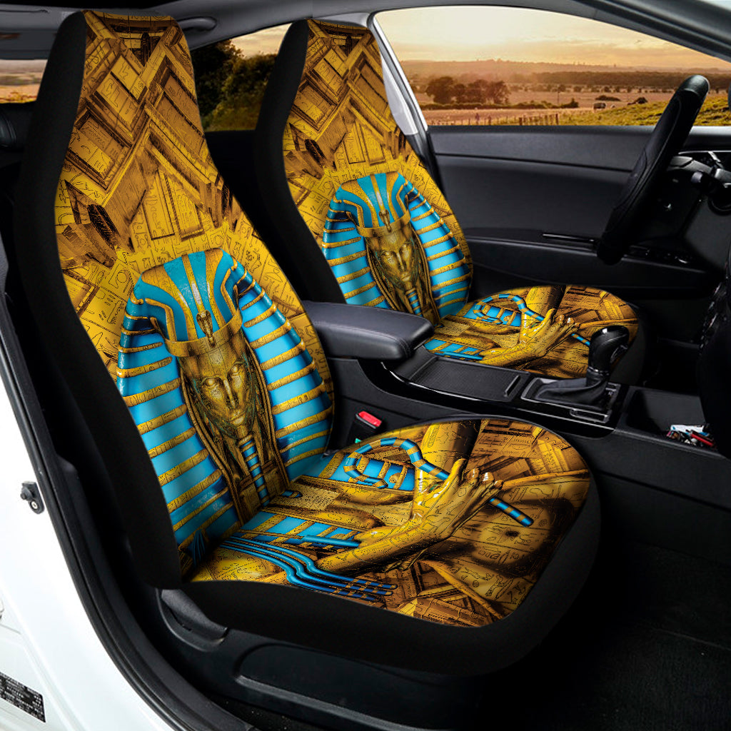 Golden Egyptian Pharaoh Print Universal Fit Car Seat Covers