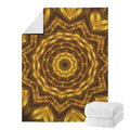 Golden Kaleidoscope Print Blanket