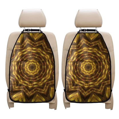 Golden Kaleidoscope Print Car Seat Organizers