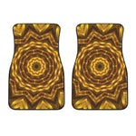 Golden Kaleidoscope Print Front Car Floor Mats