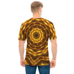 Golden Kaleidoscope Print Men's T-Shirt